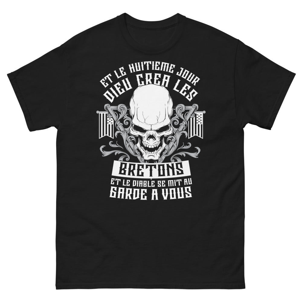 T-shirt Breton noir - Et le diable se mit au garde-à-vous
