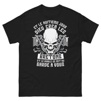 Thumbnail for T-shirt Breton noir - Et le diable se mit au garde-à-vous