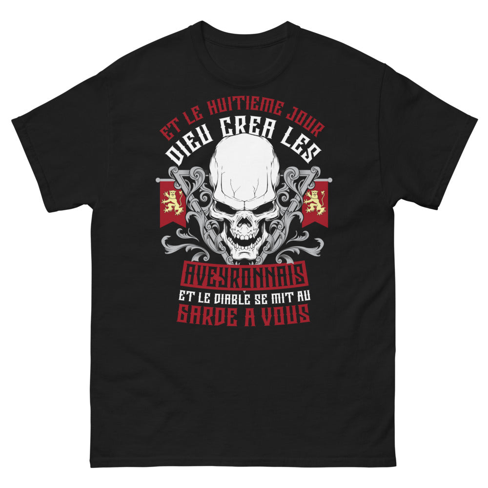 T-shirt Aveyronnais noir - Dieu créa les Aveyronnais