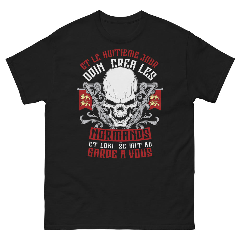 T-shirt Normands noir - Création d'Odin, humour viking