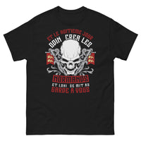 Thumbnail for T-shirt Normands noir - Création d'Odin, humour viking