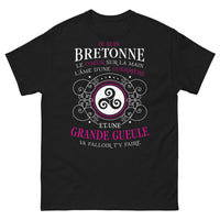 Thumbnail for T-shirt Bretonne noir - Cœur sur la main, âme guerrière