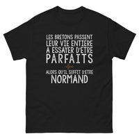 Thumbnail for T-shirt Normand noir - Les Normands savent quand se contenter