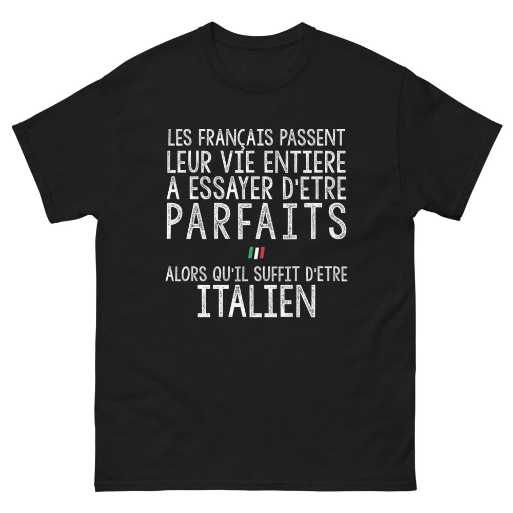 T-shirt Italie noir - Parfaits en France, à l'italienne