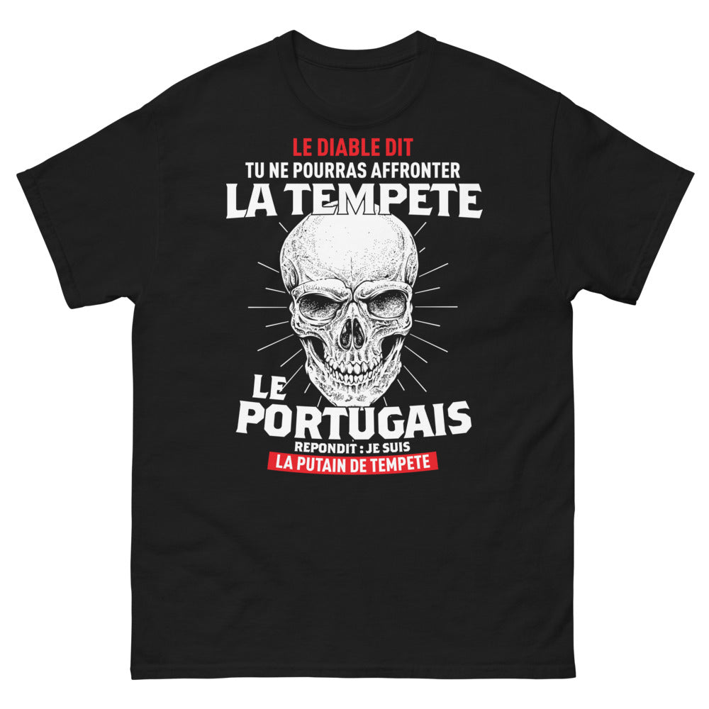 T-shirt Portugal noir - Je suis la tempête