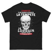 Thumbnail for T-shirt Lorrain noir - Je suis la putain de tempête