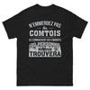 T-shirt Comtois noir - N'emmerdez pas les Comtois (texte imprimé)