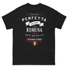 T-shirt Roumanie noir - Non sono perfetta ma sono una Romena