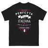 T-shirt Italiana noir - Non sono perfetta, ma sono un'italiana