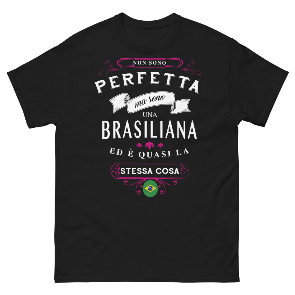 T-shirt Brasiliana noir - Non sono perfetta, ma sono una brasiliana