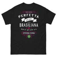 Thumbnail for T-shirt Brasiliana noir - Non sono perfetta, ma sono una brasiliana