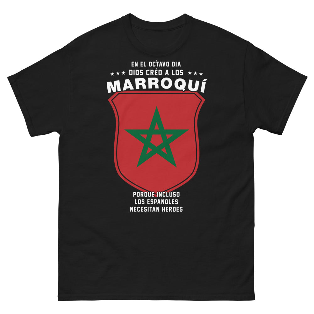 T-shirt Maroc noir - héros du quotidien