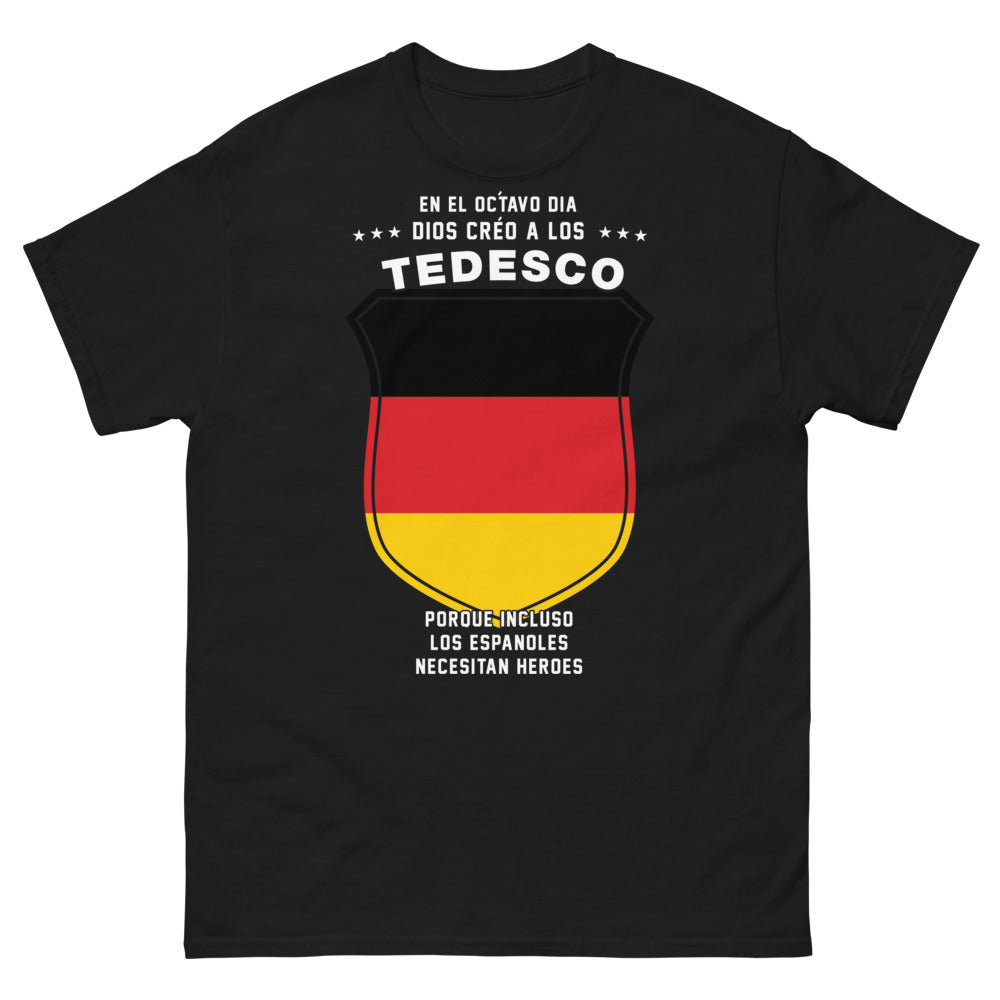 T-shirt Espagne noir - Tedesco héros