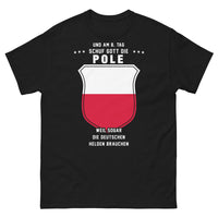 Thumbnail for T-shirt Polen schwarz vorne - Am 8. Tag schuf Gott die Polen