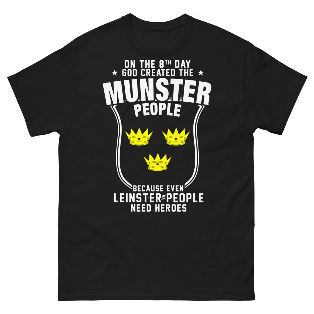 T-shirt munster noir - on the 8th day god created munster people