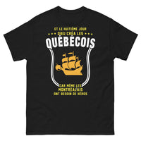 Thumbnail for T-shirt Québécois et héros montréalais noir - clin d'œil québécois