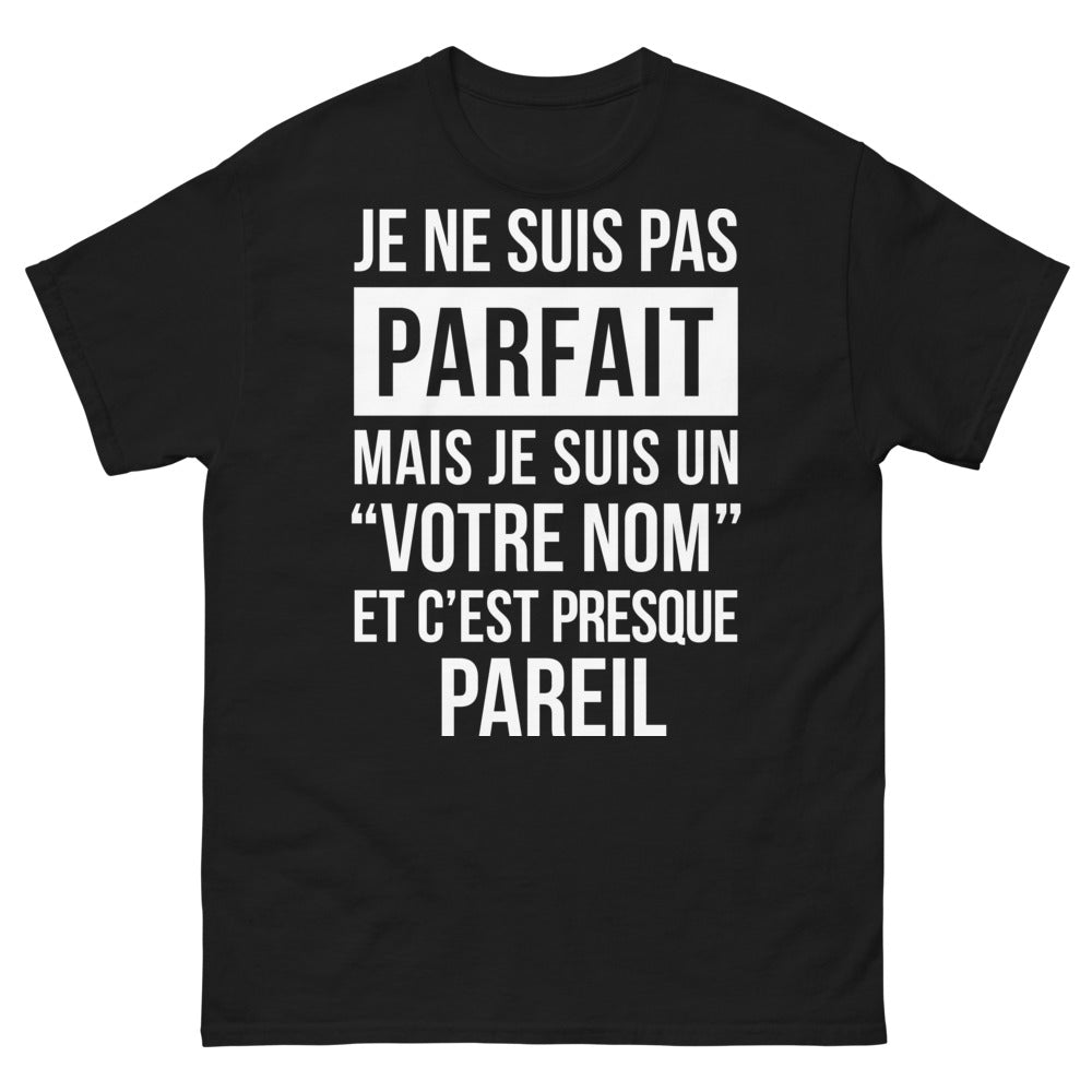 T-shirt Bretagne noir - Je suis Breton, presque parfait