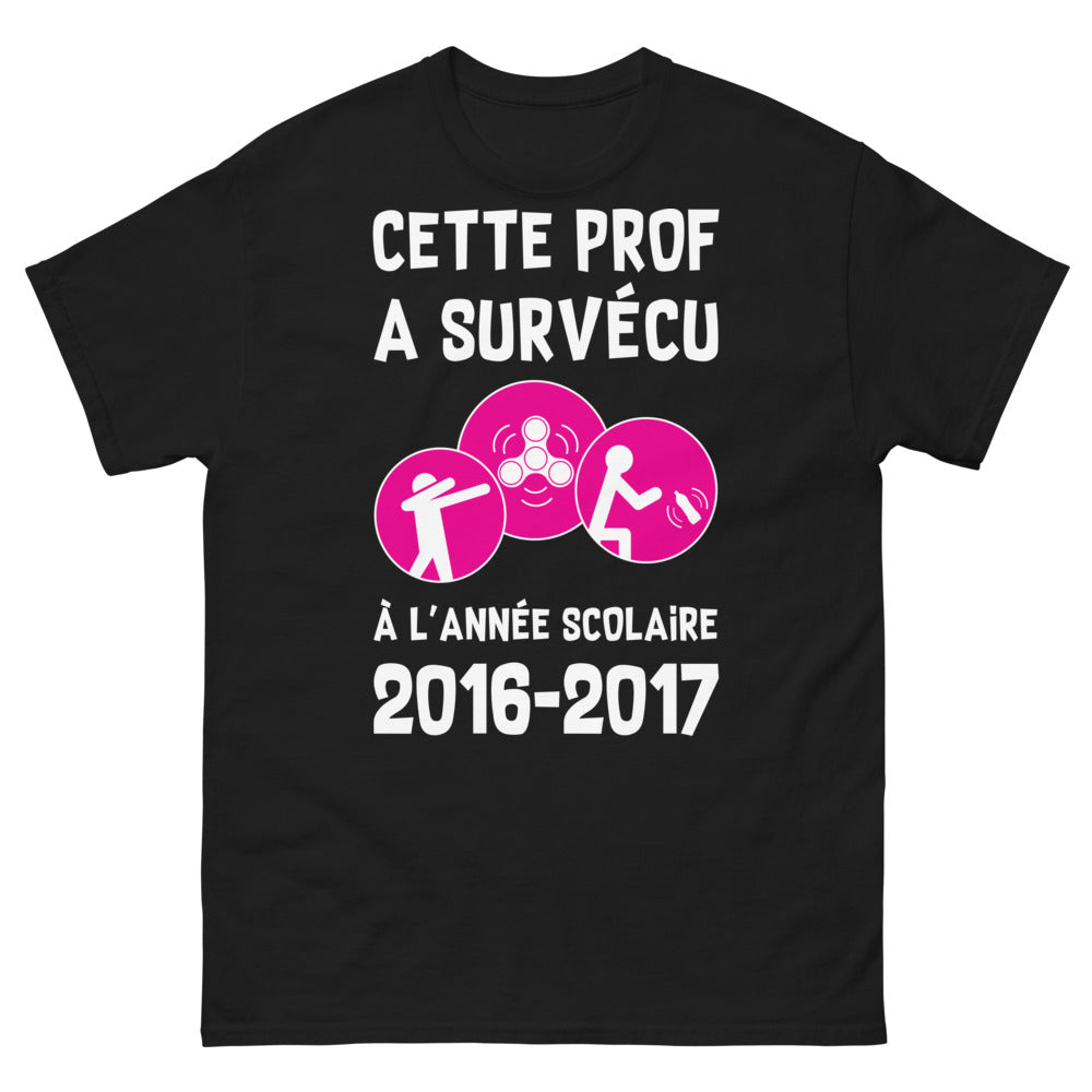 T-shirt profs d'école noir - hommage humour prof