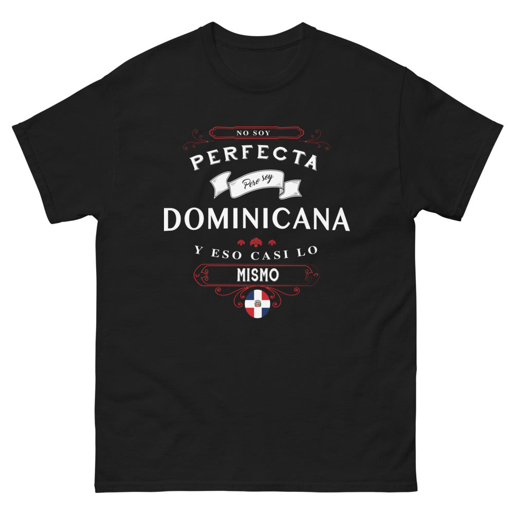 T-shirt dominicaine noir - No soy perfecta pero soy Dominicana