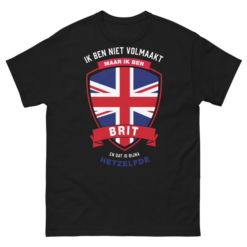 T-shirt Britannique noir - Je ne suis pas parfait
