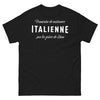 T-shirt française et italienne noir - double origines