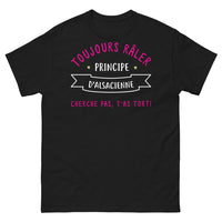 Thumbnail for T-shirt Alsace noir face - Toujours râler - Alsace fière