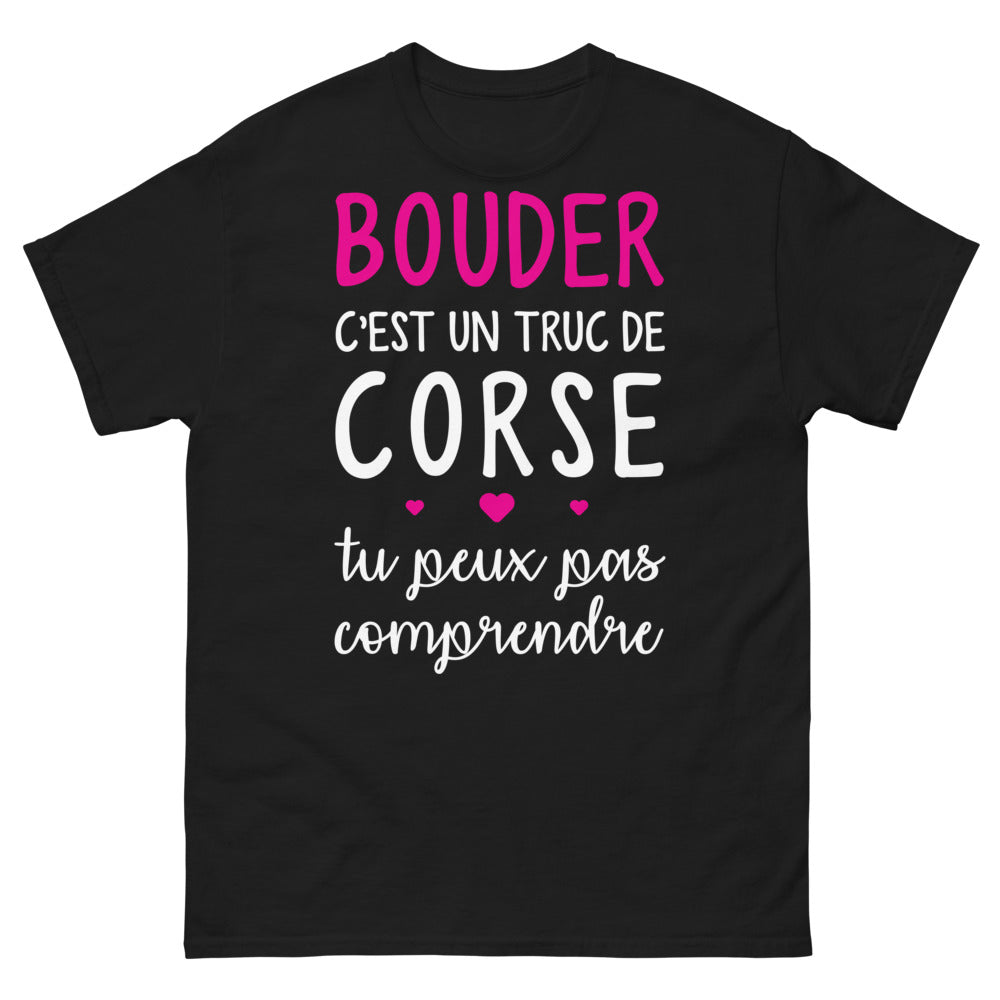 T-shirt Corse noir - Bouder, c'est un truc de Corse
