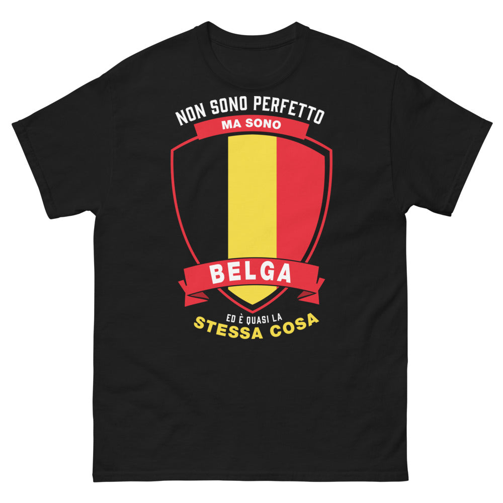T-shirt Belgio nero - Non sono perfetto