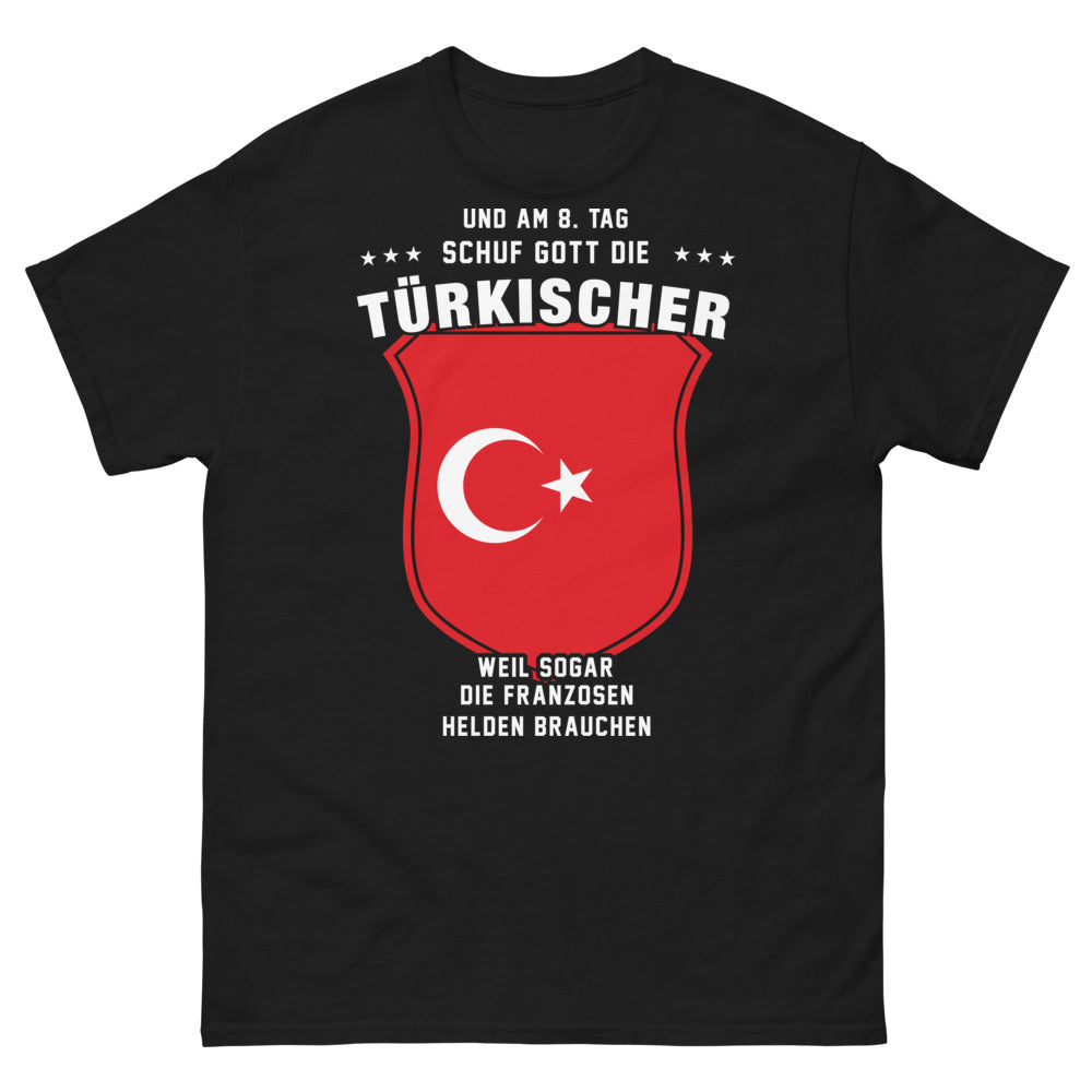 T-shirt Turquie noir - Türkisch Held, design légendaire