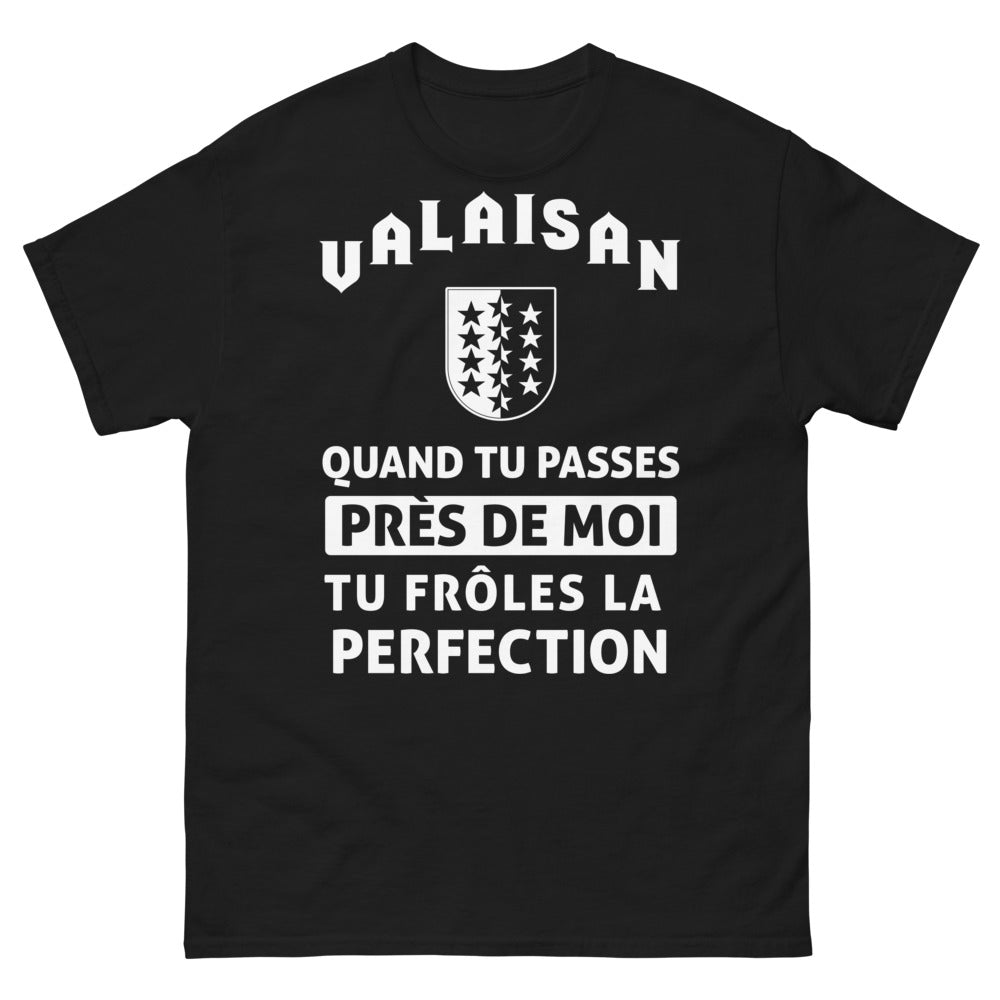 T-shirt Valaisan noir face - frôle la perfection