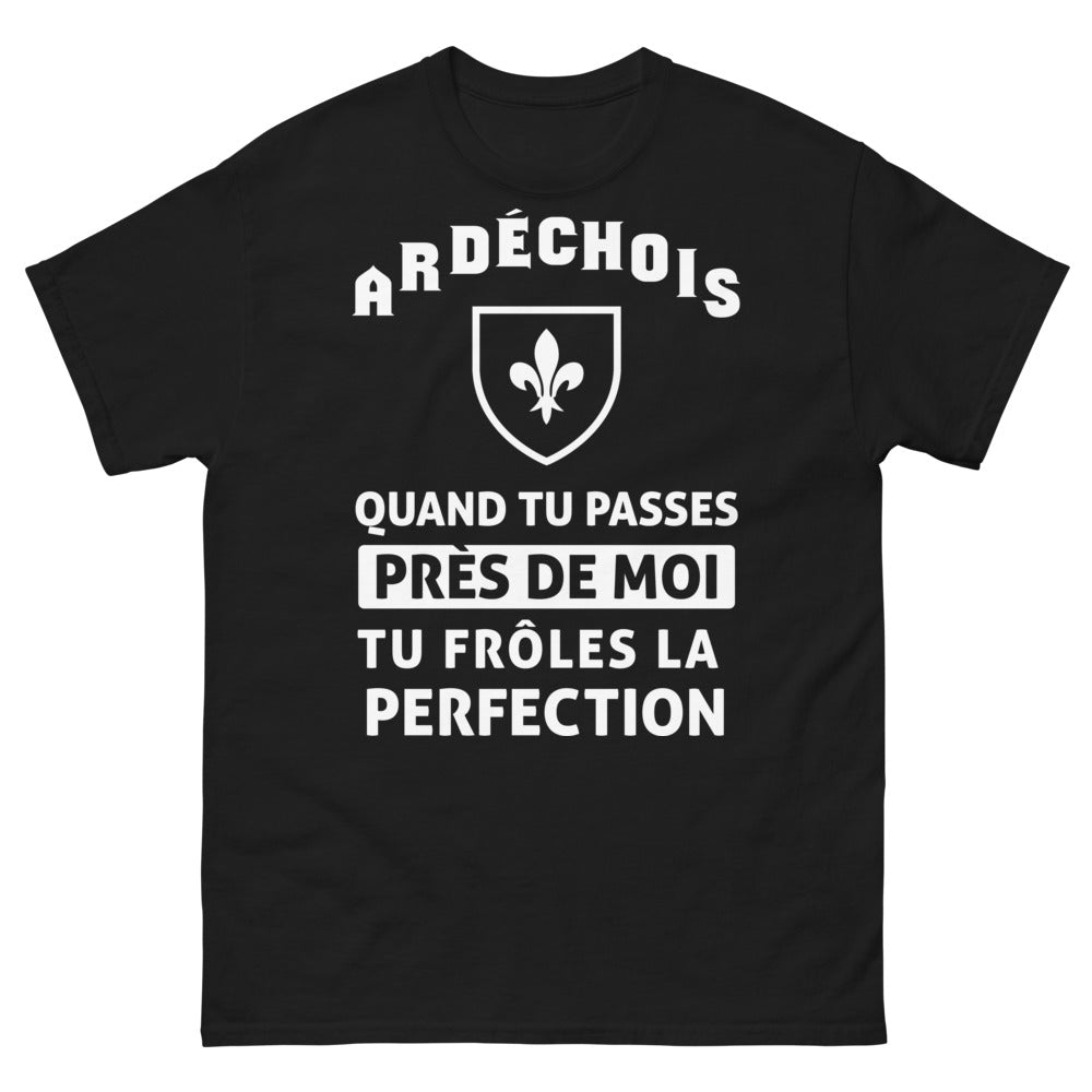 T-shirt Ardèche noir - Quand tu passes près de moi