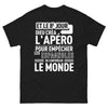 T-shirt apéro noir - l'apéro sauve le monde