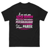 T-shirt aide médico-psychologique noir - presque super woman