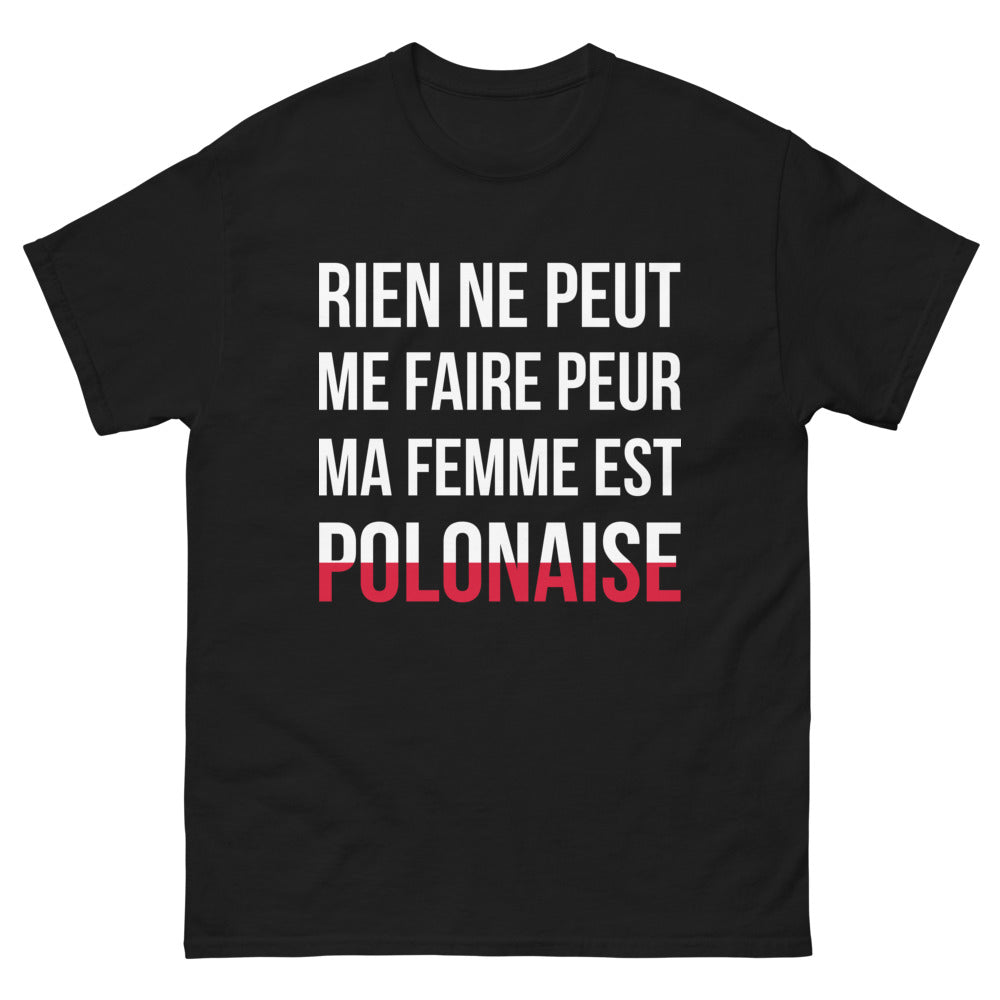 T-shirt Polonaise noir - Rien ne peut faire peur
