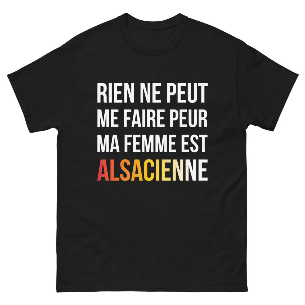 T-shirt Alsace noir - Rien ne peut me faire peur