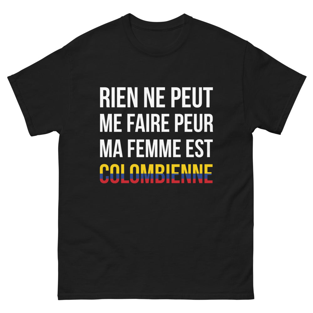 T-shirt Colombie noir face - Rien ne peut me faire peur