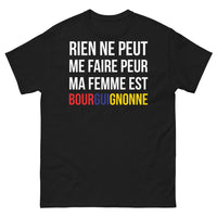 Thumbnail for T-shirt Bourgogne noir face - Rien ne peut me faire peur