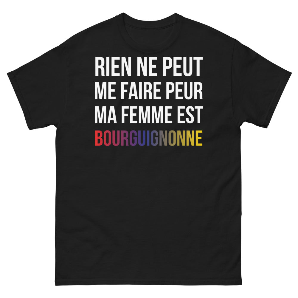 T-shirt Bourgogne noir face - Rien ne peut me faire peur