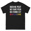 T-shirt Bourgogne noir face - Rien ne peut me faire peur