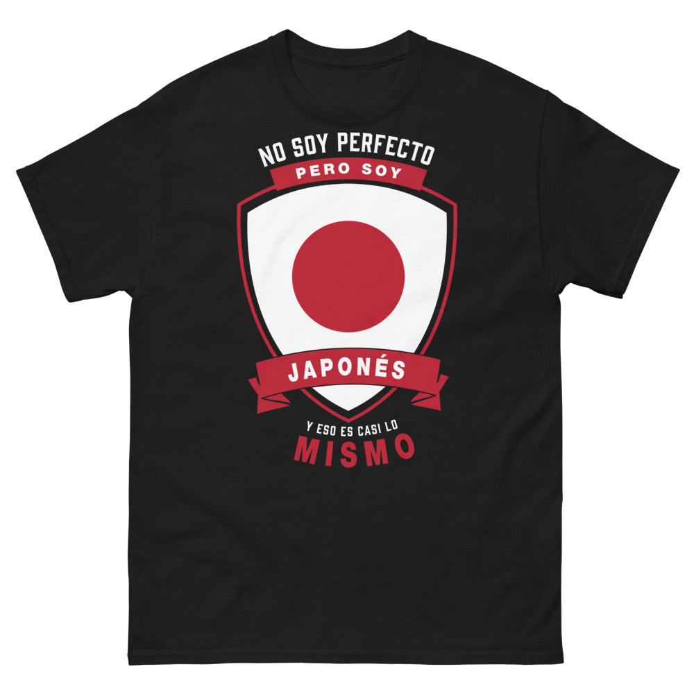 T-shirt japonais noir face - No soy perfecto pero soy japonés