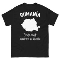 Thumbnail for T-shirt Rumania noir - là où commence mon histoire