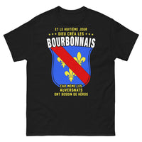 Thumbnail for T-shirt Bourbonnais noir face - Et le huitième jour, Dieu créa les Bourbonnais