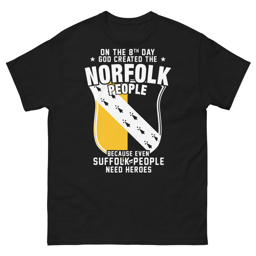 T-shirt Norfolk noir - héros de Norfolk