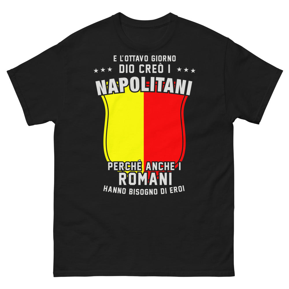 T-Shirt Napoli Nero Fronte - E l'ottavo giorno napoletani