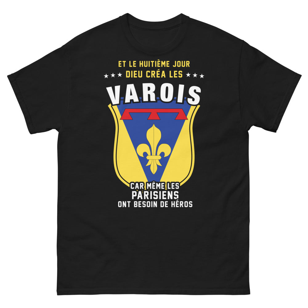 T-shirt varois noir face - Et le huitième jour, Dieu créa les Varois