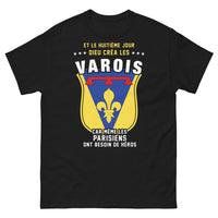 Thumbnail for T-shirt varois noir face - Et le huitième jour, Dieu créa les Varois
