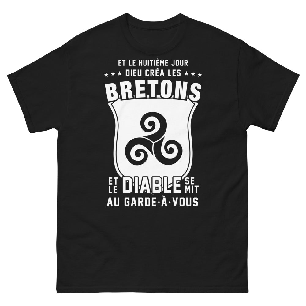 T-shirt Breton noir - Dieu créa les Bretons