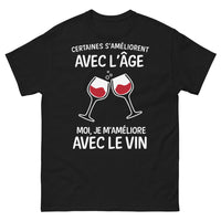 Thumbnail for T-shirt Vin noir - Certains s'améliorent avec l'âge