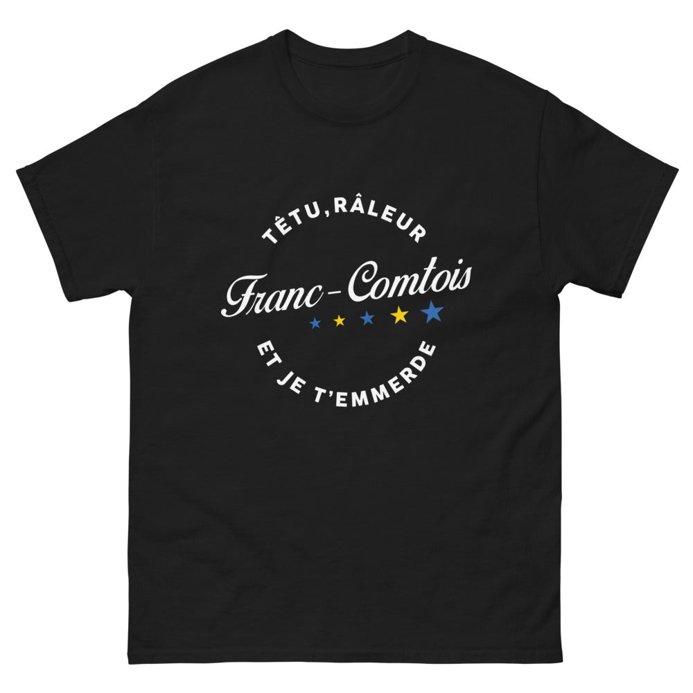 T-shirt Franc-Comtois noir - Têtu râleur