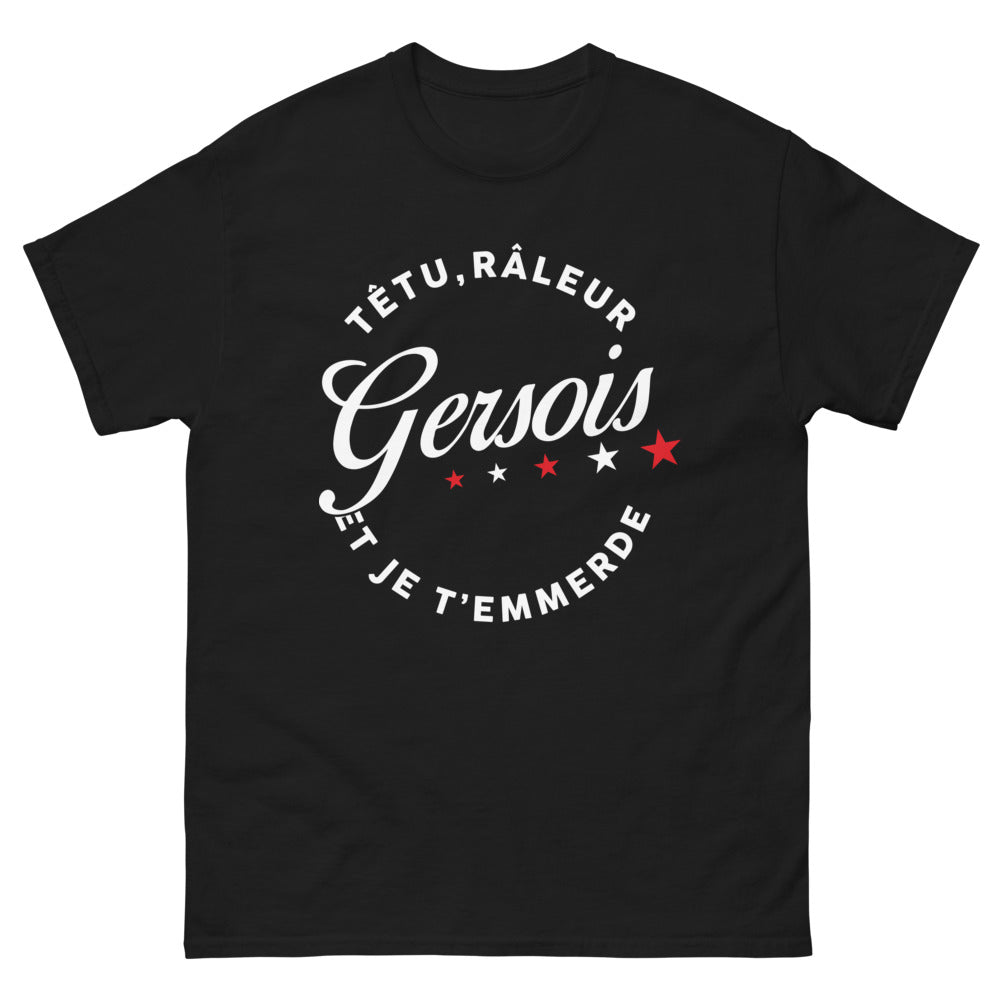 T-shirt Gascogne noir - Têtu râleur gascon